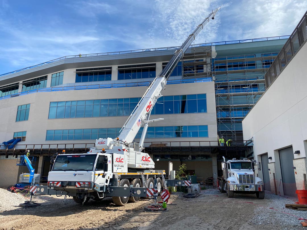 Rooftop Maintenance and Crane Service in Central Florida by C and C Crane Works Brevard FL