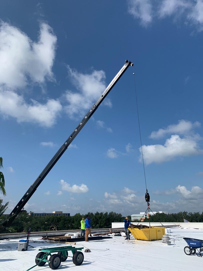 Rooftop Maintenance and Crane Service in Central Florida by C and C Crane Works Brevard FL